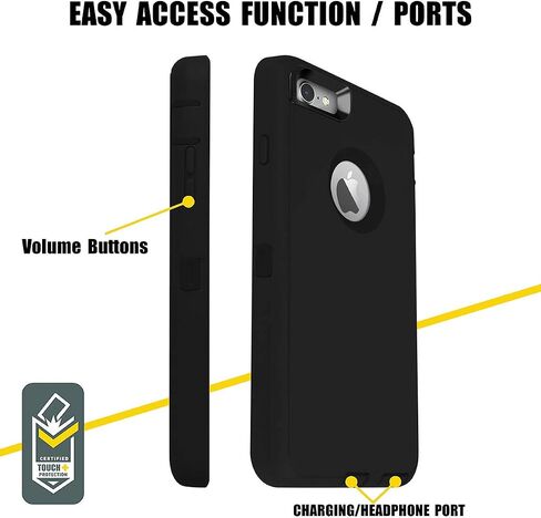 AICASE iPhone 6S Plus / 6 Plus ، واقي شاشة ثقيل ، وامي شاشة مدمج ، وقوي ، ومقاوم للصدمات ، و Kickstand ، والأزرق الساطع in Saudi Arabia