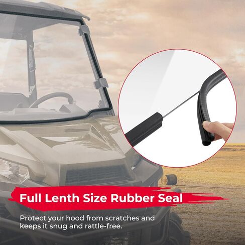 الزجاج الأمامي KEMIMOTO متوافق مع Ranger Midsize 500 570، الزجاج الأمامي UTV المقاوم للخدش متوافق مع Polaris Ranger Midsize 500 570 ETX EV 2015-2022 1/4 بوصة بولي كربونات in Saudi Arabia