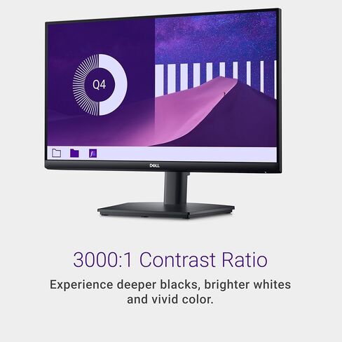 Dell E2425HS Monitor - 23.8 بوصة HD (1920x1080) 75 هرتز 8ms عرض ، مكبر صوت 2 × 1W ، HDMI/Displayport Hight/Dovivel/Tilt Adjustic - Black in Saudi Arabia