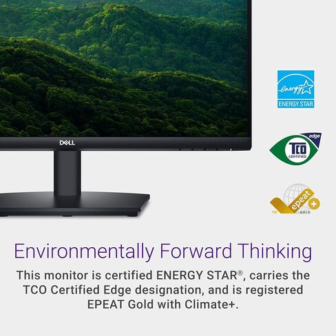 Dell E2425HS Monitor - 23.8 بوصة HD (1920x1080) 75 هرتز 8ms عرض ، مكبر صوت 2 × 1W ، HDMI/Displayport Hight/Dovivel/Tilt Adjustic - Black in Saudi Arabia