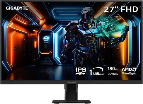 Gigabyte GS27F Advanced - 27 "شاشة ألعاب IPS - FHD 1920X1080-180Hz/OC 190Hz - 1MS MPRT - AMD Freesync - HDMI ، DP - Black (GS27F A US) in Saudi Arabia