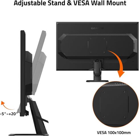 Gigabyte GS27F Advanced - 27 "شاشة ألعاب IPS - FHD 1920X1080-180Hz/OC 190Hz - 1MS MPRT - AMD Freesync - HDMI ، DP - Black (GS27F A US) in Saudi Arabia