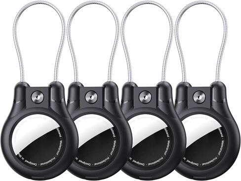 AirTag Holder 4 Pack,IPX8 Waterproof with Steel Cable Lock in Kuwait