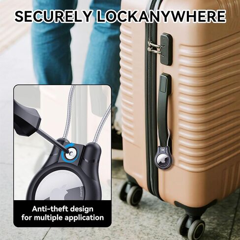 AirTag Holder 4 Pack,IPX8 Waterproof with Steel Cable Lock in Kuwait