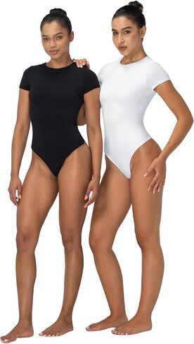 Sunzel Bodysuits for Women with Sleeveless Top and Shorts Seamless Ribbed Zip Front Jumpsuits for Casual Yoga Workout in Saudi Arabia