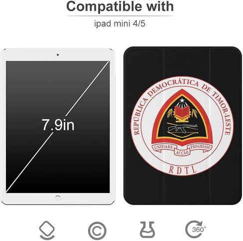 طبقة من أذرع علبة تيمور الشرقية مع حامل القلم رفيع الخفيفة الوزن Trifold حامل متوافق مع iPad Mini 4/5/6 Mini6 （8.3in） in Kuwait