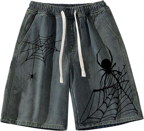 Women's Y2K Star Pants Elastic Waist Drawstring Casual Sporty Baggy Shorts with Pockets in Kuwait