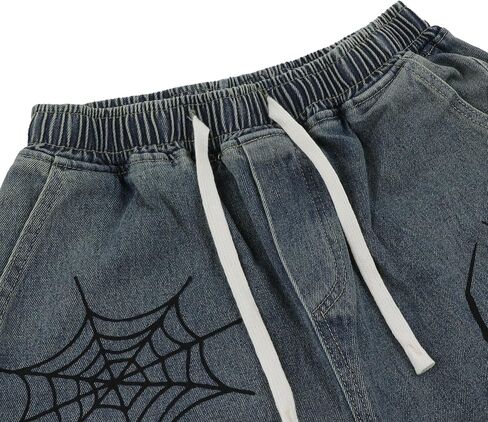 Women's Y2K Star Pants Elastic Waist Drawstring Casual Sporty Baggy Shorts with Pockets in Kuwait