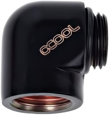Alphacool 17045 HF L -Connector G1/4 الخيط الخارجي إلى G1/4 الداخلية - تجهيزات تبريد الماء السوداء العميقة in Saudi Arabia