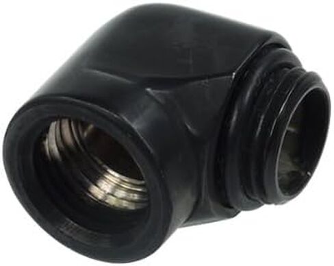 Alphacool 17045 HF L -Connector G1/4 الخيط الخارجي إلى G1/4 الداخلية - تجهيزات تبريد الماء السوداء العميقة in Saudi Arabia
