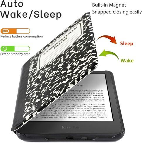 COBAK CASE لجميع قارئ E -Reader 2024 و 2022 (11 جيلًا) - غلاف SMART من جلد PU ، والنوم التلقائي والاستيقاظ ، غير متوافق مع Kobo Clara in Kuwait