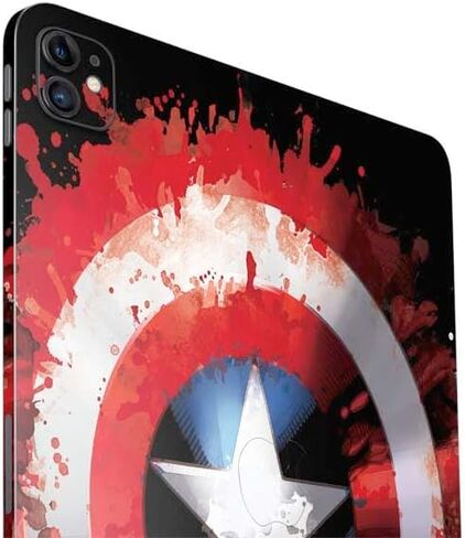 Skinit Decal Tablet Skin Compatible with iPad Pro 12.9in (2021) - Officially Licensed Marvel Captain America Shield Design in Saudi Arabia