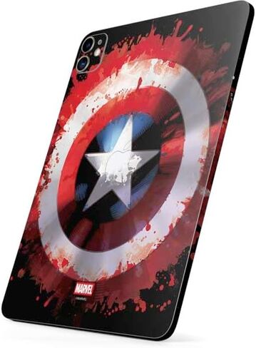 Skinit Decal Tablet Skin Compatible with iPad Pro 12.9in (2021) - Officially Licensed Marvel Captain America Shield Design in Saudi Arabia
