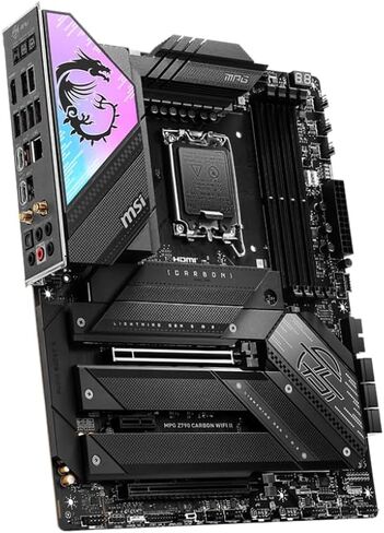 MSI MPG Z790 Carbon WiFi II Gaming Gaming (تدعم معالجات Intel 12/13/14th Gen ، LGA 1700 ، DDR5 ، PCIe 5.0 ، M.2 ، 2.5GBPS LAN ، USB 3.2 Gen2 ، Wi-Fi 7 ، Bluetooth 5.4 ، ATX) (متجددة) in Saudi Arabia