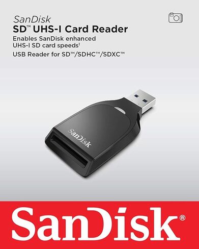 SanDisk Memory Card Reader (2 Pack) SD UHS-I Card Reader for SD/SDHC/SDXC Cards with USB 3.0 for Computers and Laptops (SDDR-C531-GNANN) Bundle with (1) Everything But Stromboli MicroSD to SD Adapter in Saudi Arabia