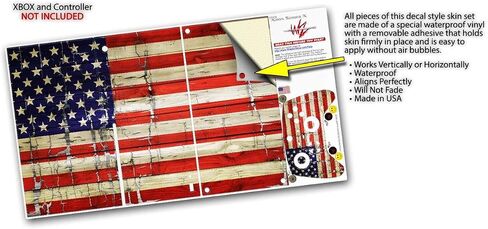 Wraptorskinz Skin Decal Vinyl Wrap متوافق مع وحدة التحكم Xbox Series X ووحدة التحكم - Painted Pained و Cracked USA American Flag (وحدة التحكم في الألعاب غير مدرجة) in Saudi Arabia
