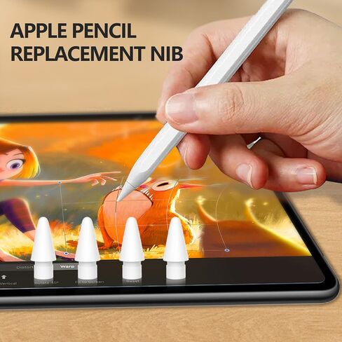 نصائح بديلة متوافقة مع Apple Pencil 2 Gen iPad Pro Nib لـ iPad Pen 1 ST Pencil 2 Gen White 4 Pack in Saudi Arabia
