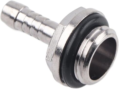 6 PCS G1/4 Barb Fitting for Soft Tubing, PC Water Cooling Fittings Tube Connectors for PC Computer Water Cooling Tube, for 5-5.5mm Inner Diameter Hose, Silver 5.5mm in Saudi Arabia