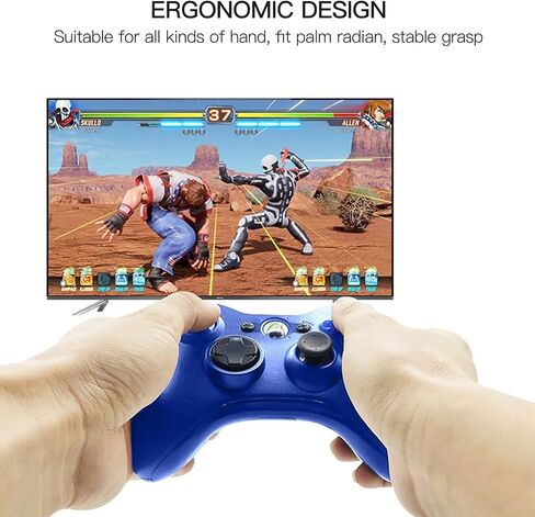 USB Wired Gamepad استبدال للكمبيوتر الشخصي Xbox 360 ألعاب التحكم المزدوج اهتزاز الاهتزاز لوحدة تحكم الكمبيوتر GAMEPADS JOYPAD لنظام التشغيل Windows 7 8 10 (Blue） in Saudi Arabia