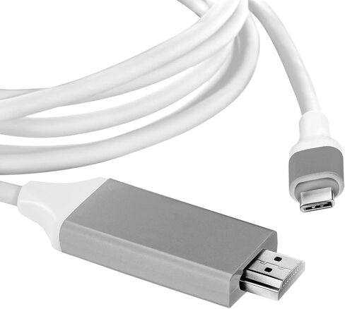 كابل USB-C HDMI 4K HDMI متوافق مع موتورولا موتو G Play/Stylus/Edge/Edge+/5G/2025/2024/2023 لعرض مكتب منزلي تم عرضه الكامل 2160p@30 هرتز ، 6ft/1.8m Thunderbolt 3/4 in Kuwait