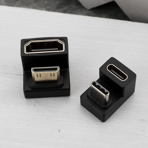 180 درجة Mini Mini HDMI إلى محول HDMI مع محول USB-C للعرض المحمول ، الجانب القصير إلى الداخل in Saudi Arabia