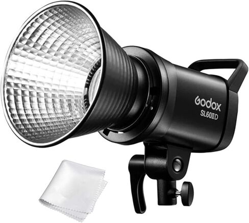 Godox SL60 SL60IID 70W Bowens Mount Led Video Light,8 FX Effects CRI 96 TLCI 97 5600±200K,16 Groups 32 Channels, 2.4GHz Wireless/Bluetooth/Light Body Control,0%-100% Brightness Adjustment in Kuwait