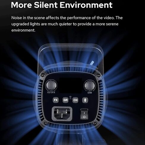 Godox SL60 SL60IID 70W Bowens Mount Led Video Light,8 FX Effects CRI 96 TLCI 97 5600±200K,16 Groups 32 Channels, 2.4GHz Wireless/Bluetooth/Light Body Control,0%-100% Brightness Adjustment in Kuwait