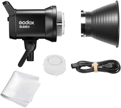 Godox SL60 SL60IID 70W Bowens Mount Led Video Light,8 FX Effects CRI 96 TLCI 97 5600±200K,16 Groups 32 Channels, 2.4GHz Wireless/Bluetooth/Light Body Control,0%-100% Brightness Adjustment in Kuwait