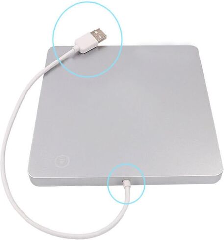 Popetpop البصري محرك الأقراص الخارجي CD DVD RW لجهاز الكمبيوتر USB المحمول في الحمل سهل الاستخدام سهل الاستخدام in Saudi Arabia