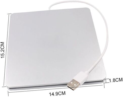 Popetpop البصري محرك الأقراص الخارجي CD DVD RW لجهاز الكمبيوتر USB المحمول في الحمل سهل الاستخدام سهل الاستخدام in Saudi Arabia