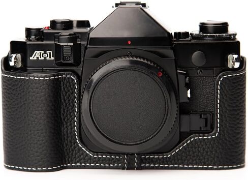 A1 CASE NEW AE-1 CASE مصنوعة يدويًا للكاميرا المصنوعة يدويًا للكاميرا الواقية نصف الكاميرا ، لـ CANON A-1 NEW AE-1 (أسود) in Saudi Arabia