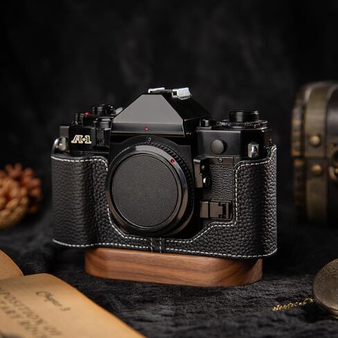 A1 CASE NEW AE-1 CASE مصنوعة يدويًا للكاميرا المصنوعة يدويًا للكاميرا الواقية نصف الكاميرا ، لـ CANON A-1 NEW AE-1 (أسود) in Saudi Arabia