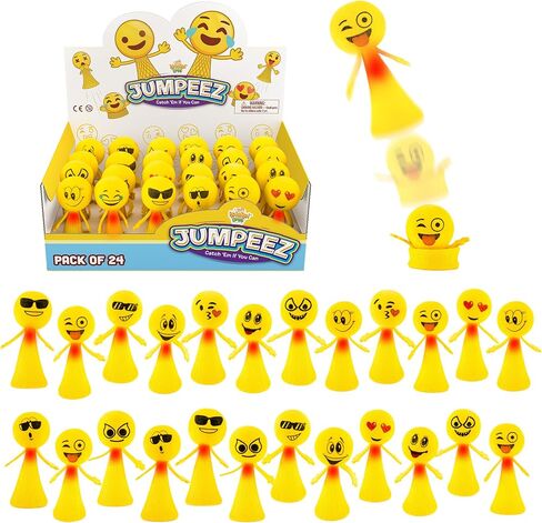 IPIDIPI TOYS Jumping Spring Launchers Popper Toys - Gift Bag Toys for Kids Party Favors, Goodie Bags Stuffers, School Prize Box Toys for Kids Classroom, Birthday Goodie Bag Fillers (Pack of 24) in Kuwait