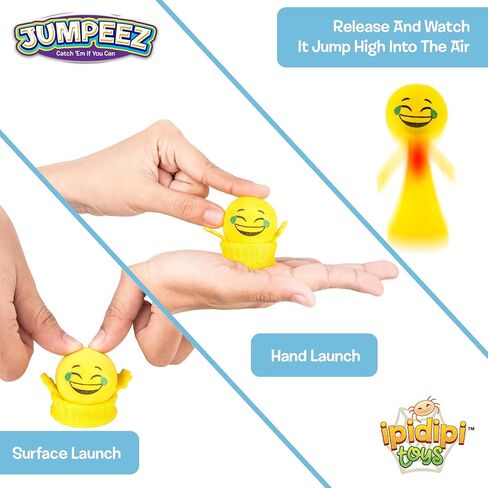 IPIDIPI TOYS Jumping Spring Launchers Popper Toys - Gift Bag Toys for Kids Party Favors, Goodie Bags Stuffers, School Prize Box Toys for Kids Classroom, Birthday Goodie Bag Fillers (Pack of 24) in Kuwait
