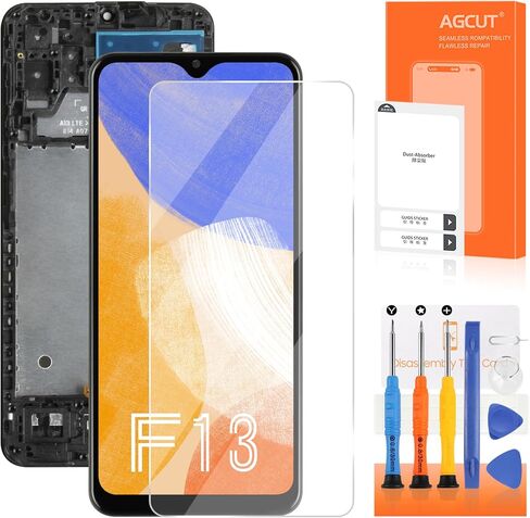 for Samsung Galaxy F13 Screen Replacement for Samsung F13 LCD Display SM-E135F SM-E135F/DS LCD Digitizer Touch Screen Assembly Repair Part with Frame in Saudi Arabia