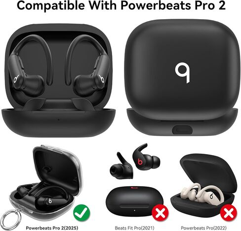 TPU Case for Beats Powerbeats Pro 2 2025 with Keychain,1 Pack in Saudi Arabia
