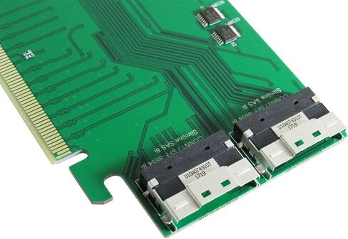 كابلات micro sata | PCIE Gen3 16 حارة إلى Slimline SAS (SFF-8654) محول 8i-دعم رباعي NVME SSD مع قدرات التشعب والتمديد in Kuwait