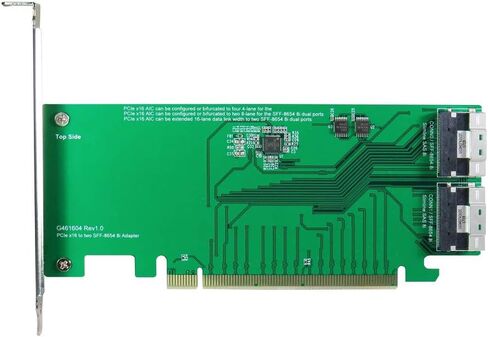 كابلات micro sata | PCIE Gen3 16 حارة إلى Slimline SAS (SFF-8654) محول 8i-دعم رباعي NVME SSD مع قدرات التشعب والتمديد in Kuwait