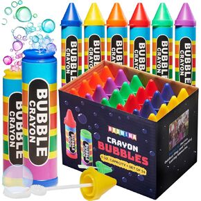 Mini Neon Party Bubbles for Kids - (Pack of 12) Bulk Bubble Wands and Bottles for Blowing Bubbles, Birthday Party Favors, Toy Gift, Outdoor Summer Parties Supplies, Carnivals and Goody Bag Stuffers in Kuwait