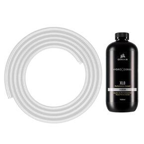 Corsair Hydro X Series XT 3/8 "ID ، 1/2" OD White Softline Mesh Tubing (3 Meter) و Clear XL8 Performance PC Backant (1000ml) in Kuwait