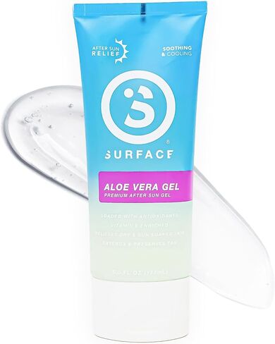 Surface After Sun Aloe Vera Gel with Vitamin E - Moisturizing, Cooling Relief, Safe for Everyday Use - 6 oz in Saudi Arabia