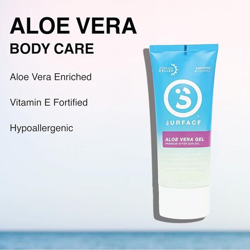 Surface After Sun Aloe Vera Gel with Vitamin E - Moisturizing, Cooling Relief, Safe for Everyday Use - 6 oz in Saudi Arabia