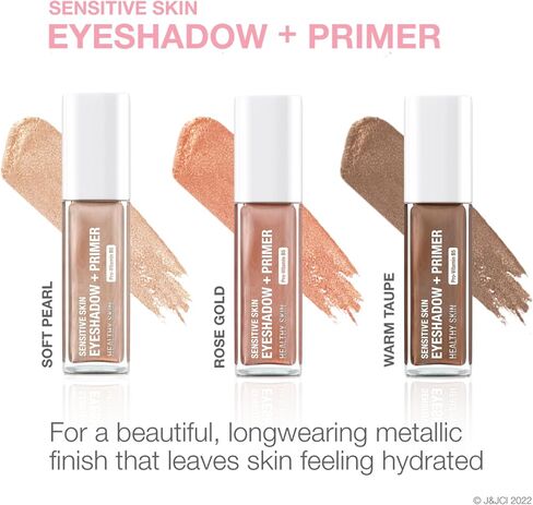 Neutrogena Sensitive Skin Eyeshadow + Primer, a Longwearing, 2-in-1 Metallic Eyeshadow for Sensitive Skin with Pro-Vitamin B5, Lightweight Cream-to-Powder Formula, Warm Taupe, 0.22 oz in Kuwait