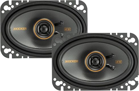 Kicker 51KSC4604 KS-Series 4x6 Coaxial Speakers with .5" tweeters, 4-Ohm, Pair (Renewed) in Kuwait