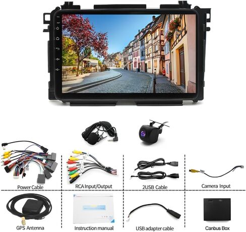 9 بوصة Android 13 Stereo للسيارة لـ Honda Vezel HR-V 2014-2019 IPS Touch Screen Double DIN CAR AUDIO SENVIEVER W/اللاسلكي CARPLAY Android Auto GPS MAVIGINE in Kuwait