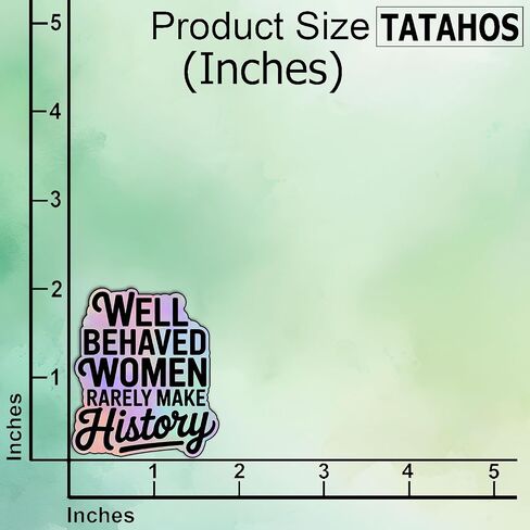 (3Pcs) Well Behaved Women Rarely Make History Vinyl Sticker Feminist Gifts for Women Empowerment Motivational Laptop Tumbler Phone Water Bottle Feminism Quote Strong Female Voice Decal (3x2.5) in Kuwait