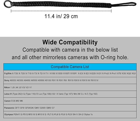Adjustable Camera Wrist Strap, Soft Comfortable Hand Grip Paracord Woven Wristband in Saudi Arabia