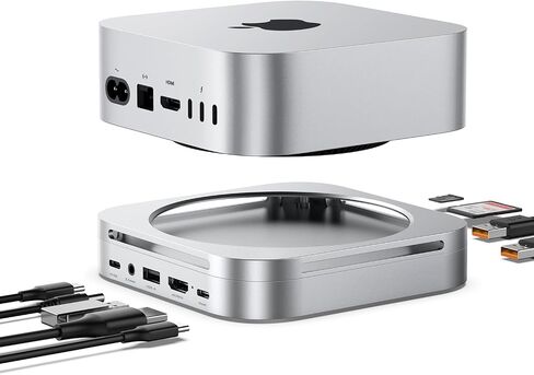 MAC MINI M4 Dock مع NVME SSD العلبة ، MAC MINI M4 HUB 4K@60Hz HDMI ، 2x10GBPS USB A ، 1x5GBPS USB A ، USB-C Charg in Saudi Arabia