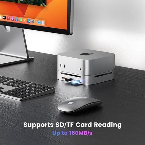 MAC MINI M4 Dock مع NVME SSD العلبة ، MAC MINI M4 HUB 4K@60Hz HDMI ، 2x10GBPS USB A ، 1x5GBPS USB A ، USB-C Charg in Saudi Arabia