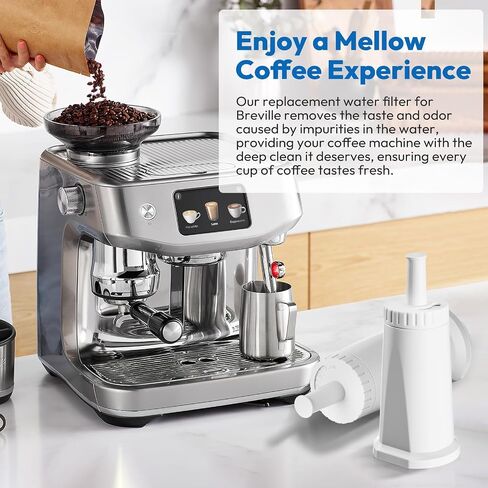 3 حزمة استبدال مرشح المياه ل Breville Espresso Machine Barista Pro Bes878 ، Barista Touch Bes880 ، Oracle Touch Bes990 ، Oracle Bes980 ، Dual Boiler Bes920 Bambino Claroswiss Sage ، Bros008wht0nuc1 in Kuwait